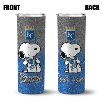 personalized kansas city royals snoopy attitude royal blue skinny tumbler fashion forward.webp