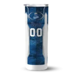 personalized kansas city royals stacked diamond royal blue skinny tumbler best selling.webp