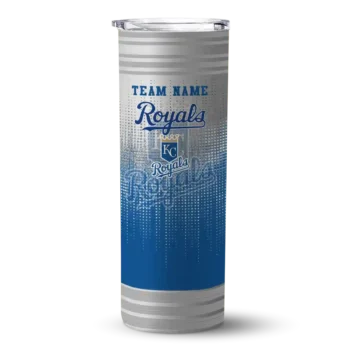 personalized kansas city royals swirl texture royal blue skinny tumbler best selling.webp