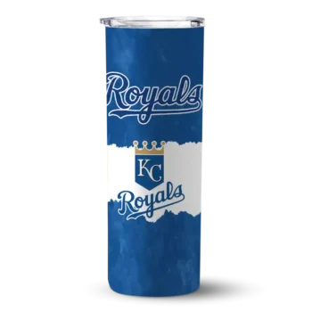 personalized kansas city royals torn band royal blue white skinny tumbler best selling.webp