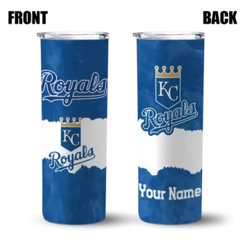 personalized kansas city royals torn band royal blue white skinny tumbler fashion forward.webp