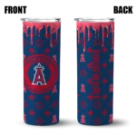 personalized los angeles angels camo streak blue skinny tumbler best selling.webp