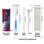 personalized los angeles angels web stripes blue white skinny tumbler best selling.webp