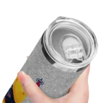 personalized los angeles angels winnie the pooh blue gray skinny tumbler best selling.webp