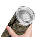 personalized los angeles dodgers antler flow camo skinny tumbler best selling.webp