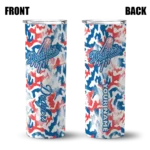 personalized los angeles dodgers claw marks blue white skinny tumbler best selling.webp