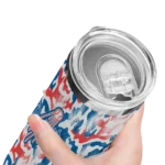 personalized los angeles dodgers claw marks blue white skinny tumbler best selling.webp