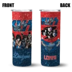 personalized los angeles dodgers kiss band red skinny tumbler best selling 5.webp