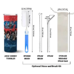 personalized los angeles dodgers kiss band red skinny tumbler best selling 5.webp