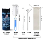 personalized los angeles dodgers rose romance blue black skinny tumbler best selling.webp