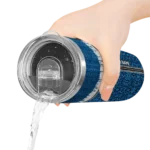 personalized los angeles dodgers sparkle drip blue skinny tumbler best selling.webp