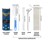 personalized los angeles dodgers star cluster blue skinny tumbler best selling.webp