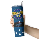 personalized los angeles dodgers star cluster blue skinny tumbler best selling.webp