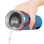 personalized miami marlins camo texture blue skinny tumbler best selling.webp