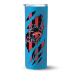 personalized miami marlins star pop blue black skinny tumbler best selling.webp