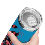 personalized miami marlins star pop blue black skinny tumbler best selling.webp