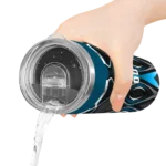 personalized miami marlins superman emblem blue black skinny tumbler best selling.webp