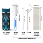 personalized miami marlins superman emblem blue black skinny tumbler best selling.webp