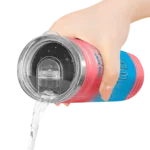 personalized miami marlins swirl texture blue skinny tumbler best selling.webp