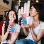 personalized miami marlins swirl texture blue skinny tumbler best selling.webp