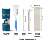 personalized miami marlins torn band blue white skinny tumbler best selling.webp