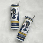 personalized milwaukee brewers snoopy dog navy blue white skinny tumbler best selling.webp