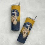 personalized milwaukee brewers sparkle lips navy blue skinny tumbler best selling.webp