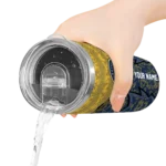 personalized milwaukee brewers spiral burst print navy blue skinny tumbler best selling.webp