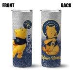 personalized milwaukee brewers winnie the pooh navy blue gray skinny tumbler best selling.webp