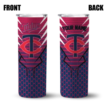 personalized minnesota twins chevron stripes navy skinny tumbler fashion forward.webp