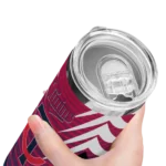 personalized minnesota twins chevron stripes navy skinny tumbler best selling.webp