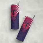 personalized minnesota twins chevron stripes navy skinny tumbler best selling.webp