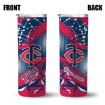 personalized minnesota twins helmet clash navy skinny tumbler best selling.webp