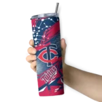 personalized minnesota twins helmet clash navy skinny tumbler best selling.webp