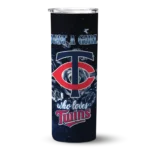 personalized minnesota twins rose romance navy black skinny tumbler best selling.webp