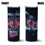 personalized minnesota twins rose romance navy black skinny tumbler best selling.webp