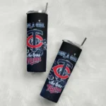 personalized minnesota twins rose romance navy black skinny tumbler best selling.webp