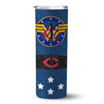 personalized minnesota twins star cluster navy skinny tumbler best selling.webp