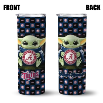 personalized minnesota twins yoda cozy navy black skinny tumbler fashion forward.webp