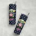 personalized minnesota twins yoda cozy navy black skinny tumbler best selling.webp