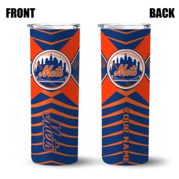 personalized new york mets camo texture blue skinny tumbler fashion forward.webp