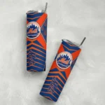 personalized new york mets camo texture blue skinny tumbler best selling.webp