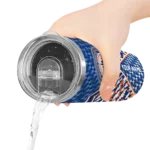 personalized new york mets monogram burst blue white skinny tumbler best selling.webp