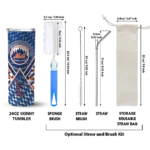 personalized new york mets monogram burst blue white skinny tumbler best selling.webp