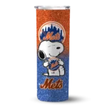 personalized new york mets snoopy attitude blue skinny tumbler best selling.webp