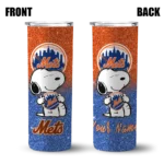personalized new york mets snoopy attitude blue skinny tumbler best selling.webp