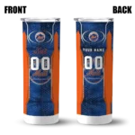 personalized new york mets stacked diamond blue skinny tumbler best selling.webp