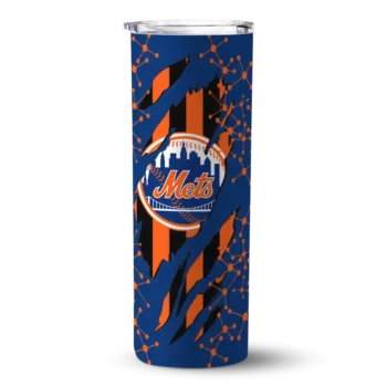 personalized new york mets star pop blue black skinny tumbler best selling.webp