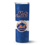 personalized new york mets torn band blue white skinny tumbler best selling.webp