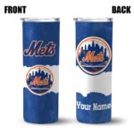 personalized new york mets torn band blue white skinny tumbler best selling.webp